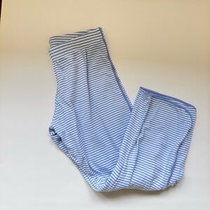Women’s  Striped Pajama pants in Hydrangea blue and White in size XS